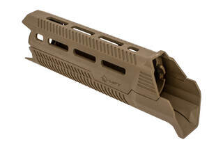Mission First Tactical TEKKO Polymer AR15 carbine drop in handguard features a scorched dark earth color